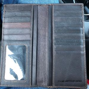 Women’s or Men’s Long Brown Leather Wallet...